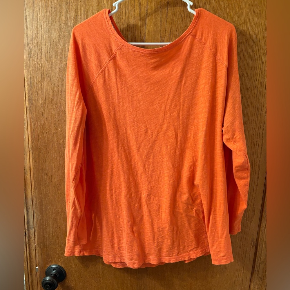 Boden Light Orange long-sleeved tee tangerine size 16 plus